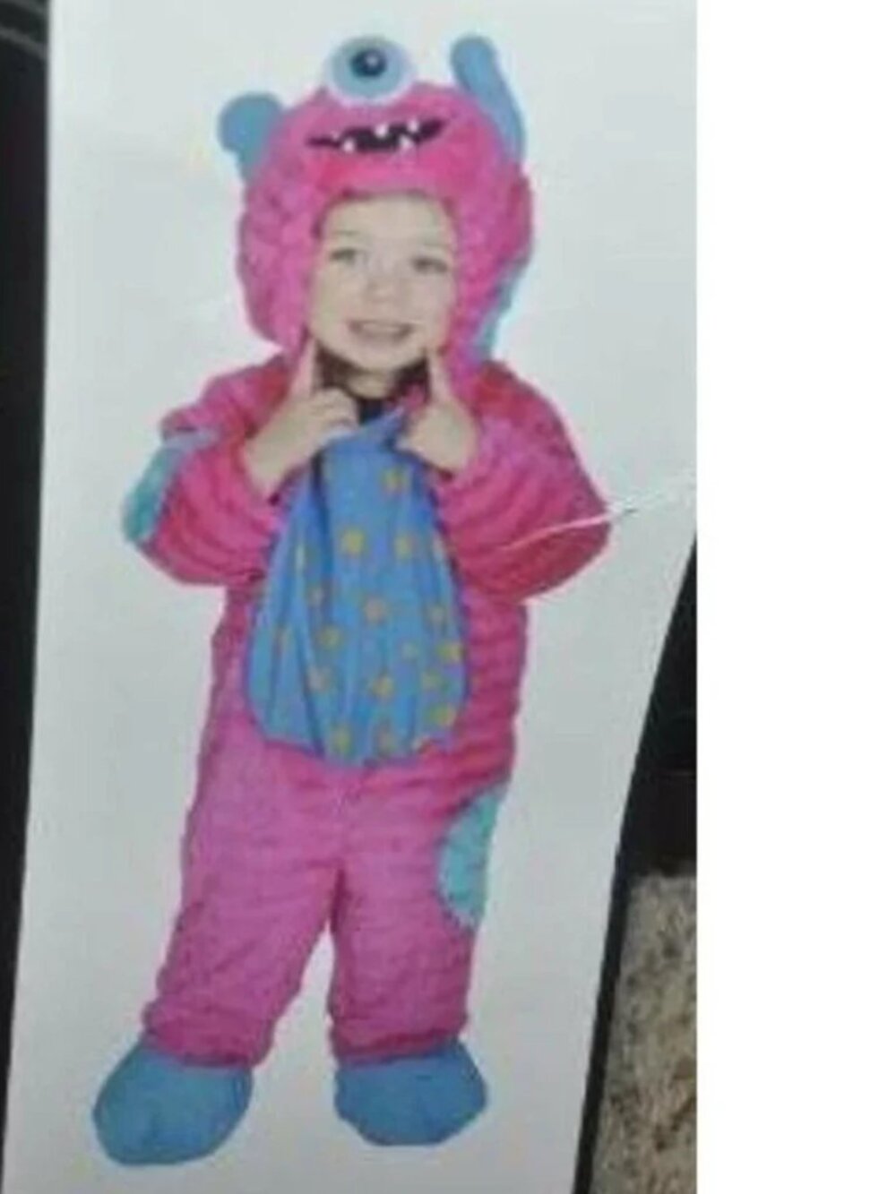 Pink Monster 6/12 months Halloween Costume 1Pc Plush Hooded Footed Infant Baby